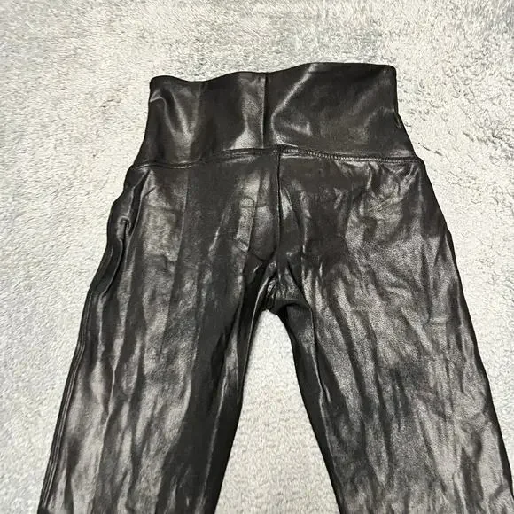SPANX Leggings Womens XL Metallic Faux Leather Pants - Picture 4 of 10